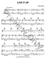 Live It up piano sheet music cover